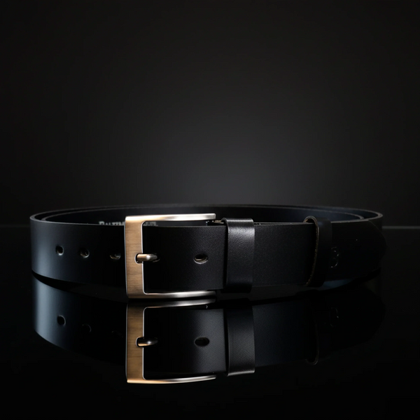 Men’s Personalized Leather Belt – Black Genuine Leather